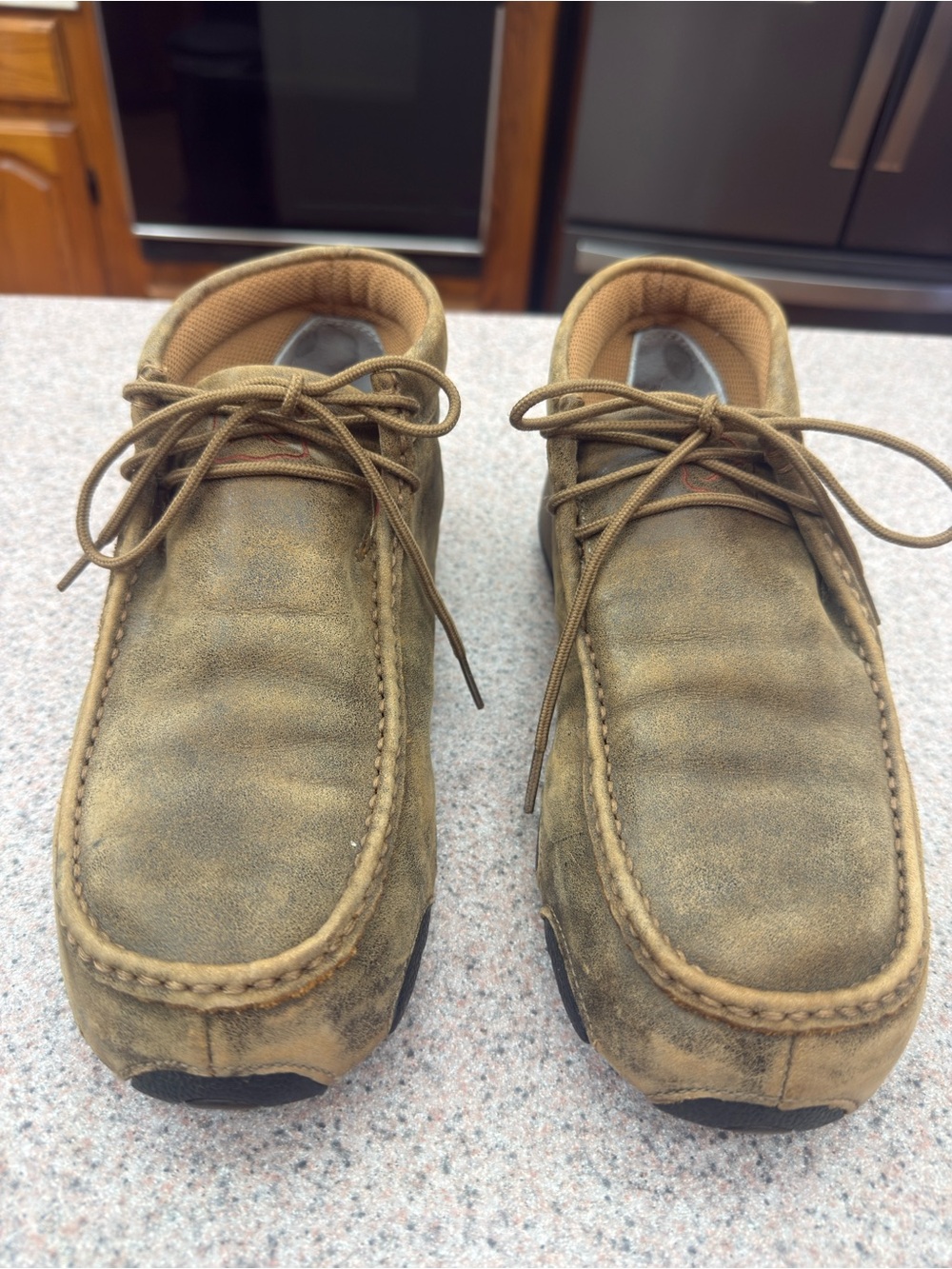 Twisted X Men's Tan Lace-Up Moccasin Slip-Ons